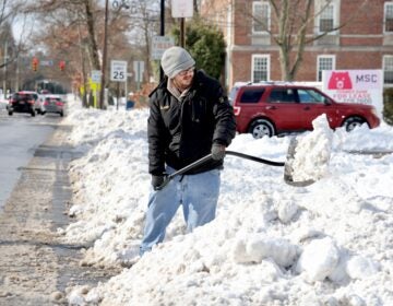 2026 01 26-e lee-griffin maylath-haddonfield nj-snowstorm aftermath Griffin Maylath of Haddon Township digs out after a winter storm