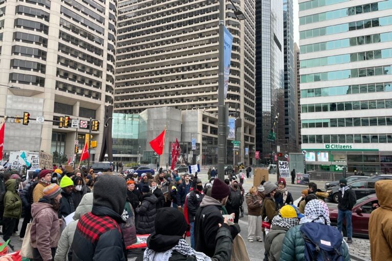 Philadelphians protest U.S. military attacks in Venezuela at a march