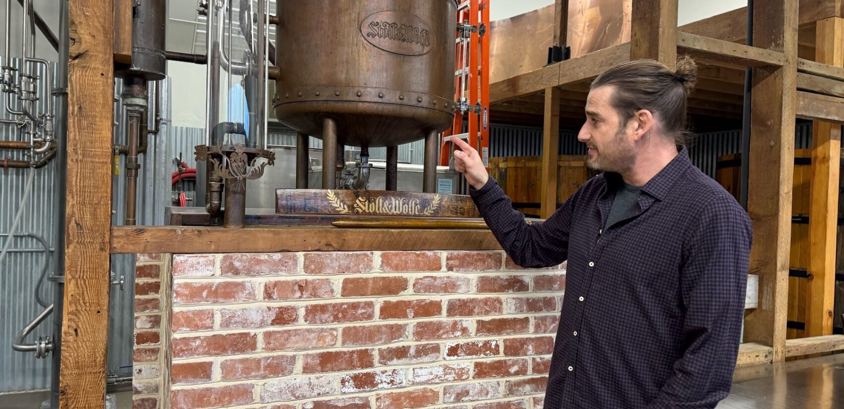 At the Stoll & Wolfe distillery in Lititz, co-founder Erik Wolfe