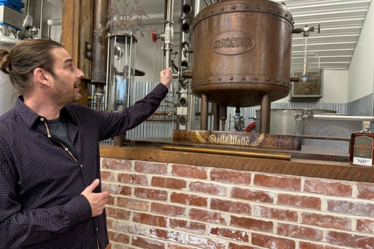 At the Stoll & Wolfe distillery in Lititz, co-founder Erik Wolfe