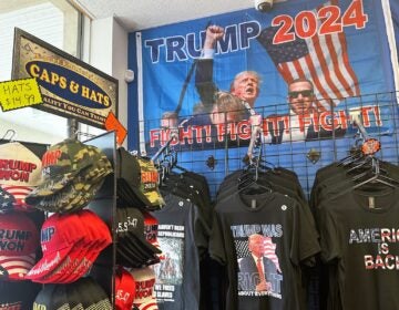 Trump Store Merchandise is seen for sale at the Trump Store in Bensalem, Pa.