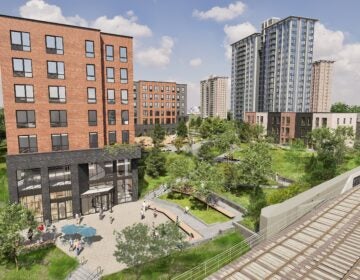 A rendering of the revamped Westpark Apartments in West Philadelphia