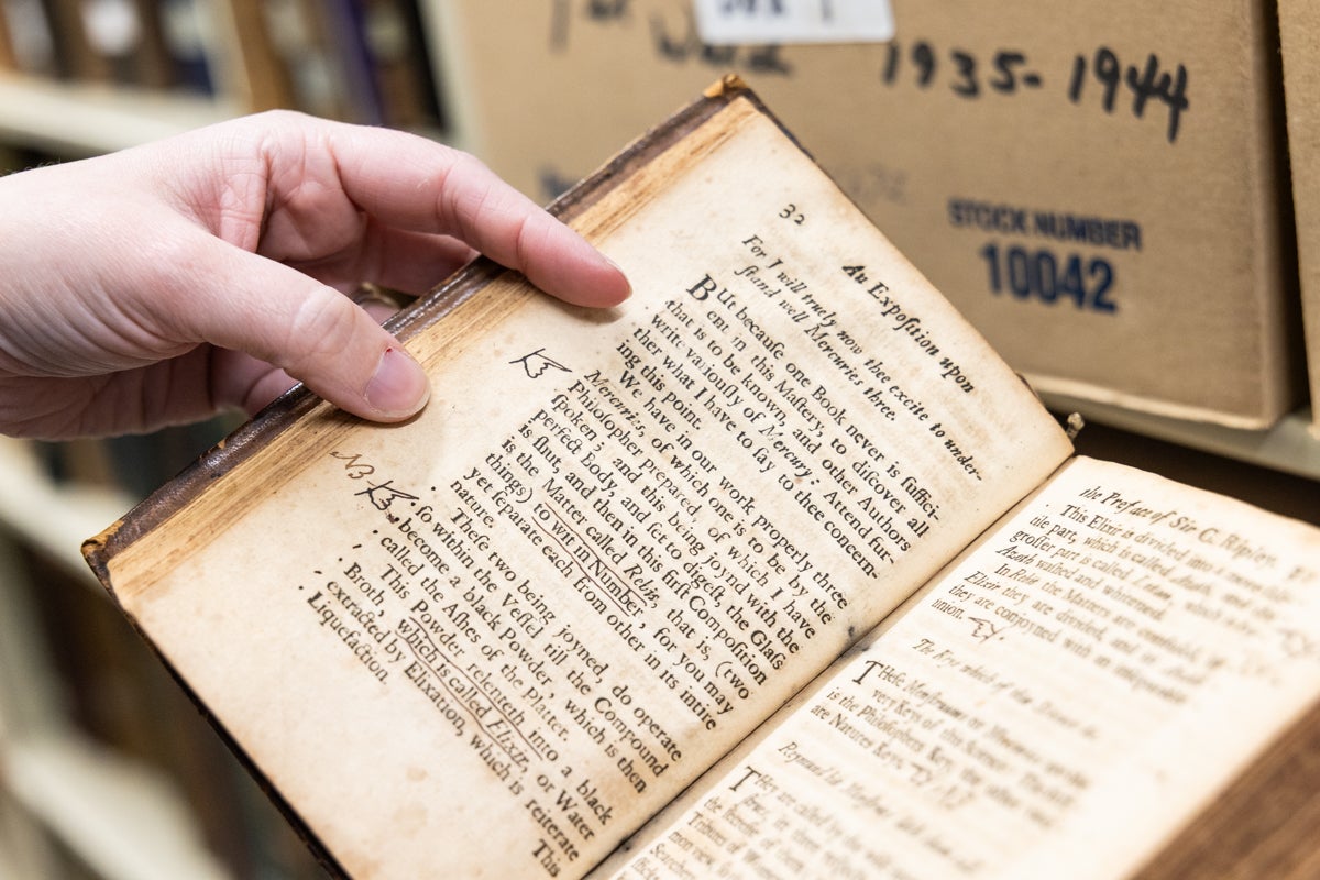 inside a book on alchemy