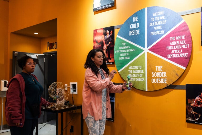 Phaedra Michelle Scott (right) and Kimille Howard (left) demonstrate the scene selection option