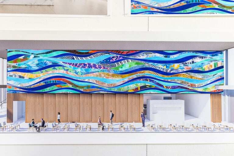 a rendering of a mural in the courthouse