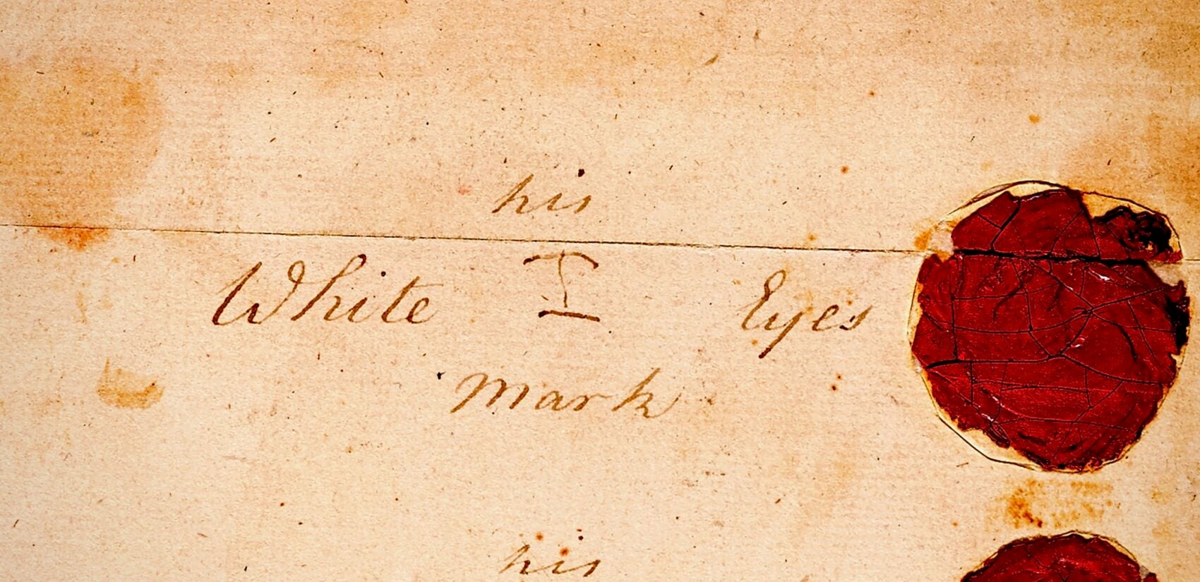 White Eyes' signature on the Treaty of Fort Pitt