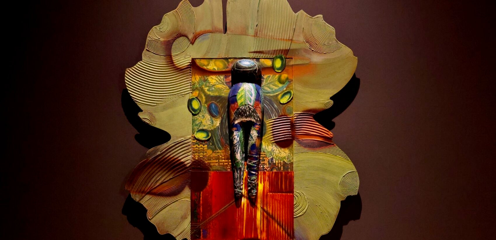 an art piece in the Gingko Mother Pin exhibit