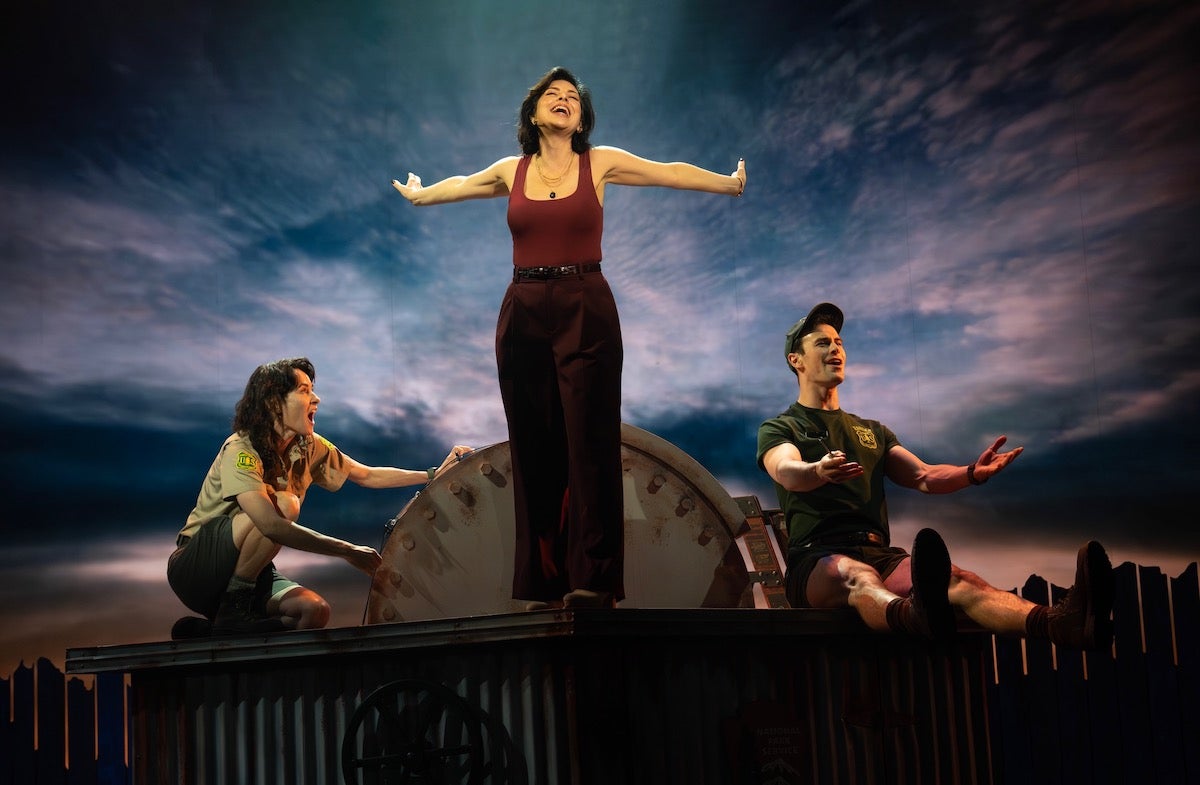 Beth Malone (left), Krysta Rodriguez (center) and Sam Gravitte (right)