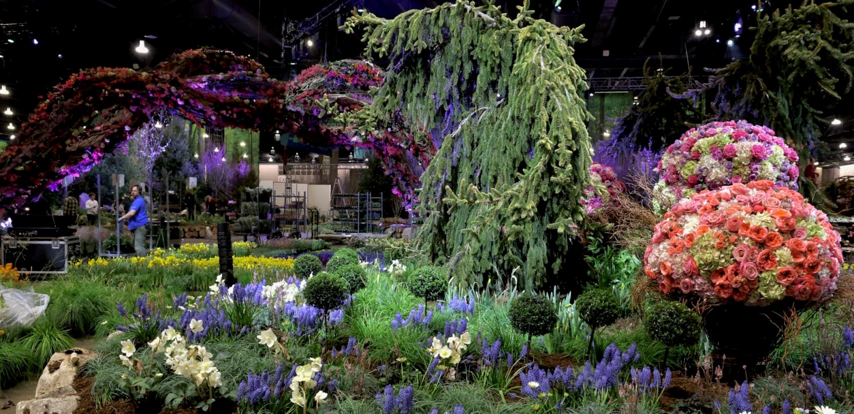 the grand entrance exhibit at the Philadelphia Flower Show