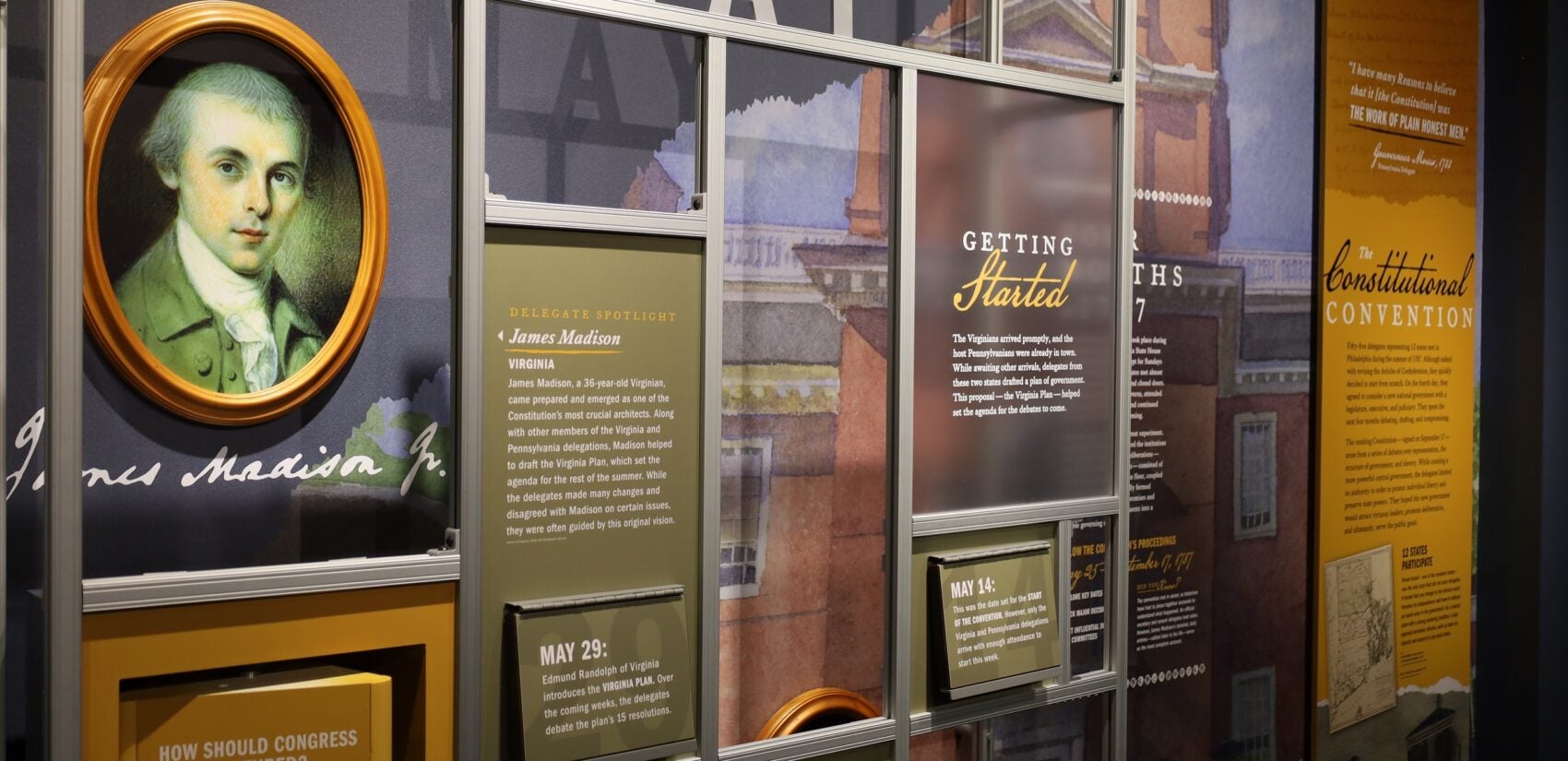 a walkway in the gallery