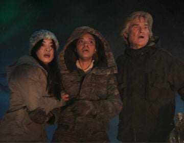 Flicks Kurt Russell, Anna Sawai, and Kiersey Clemons in Monarch: Legacy of Monsters