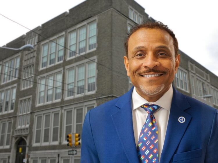 Background: Ludlow School Philly (Public Domain: Smallbones; Wikimedia)