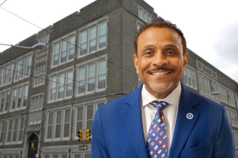 Background: Ludlow School Philly (Public Domain: Smallbones; Wikimedia)