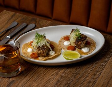 Amá's swordfish taco with labneh