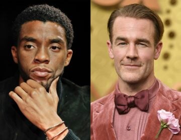 Actors Chadwick Boseman (left) and James Van Der Beek both died from colorectal cancer in their 40s. AP Photo/Pablo Martinez Monsivais and Richard Shotwell/Invision/AP)