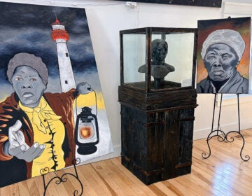 Paintings of Harriet Tubman hang in a museum in New Jersey