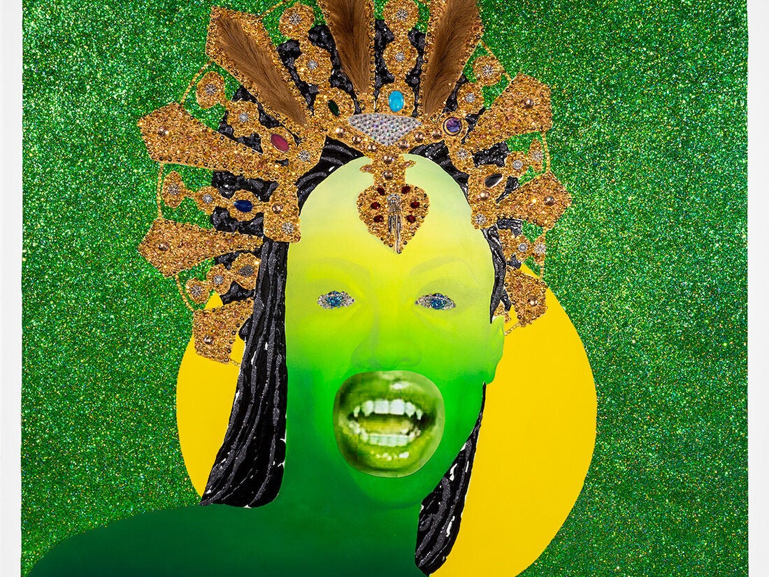 A painting by Devan Shimoyama