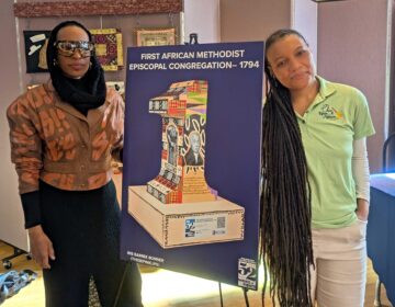 Arist Iris Barbee Bonner (left) and Once Upon A Nation storyteller Courtney Mitchell