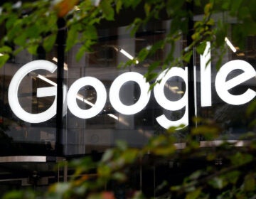 Google logo at london office