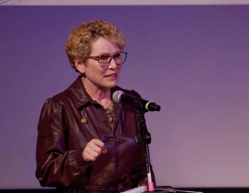 Chrissy Houlahan speaking at a podium