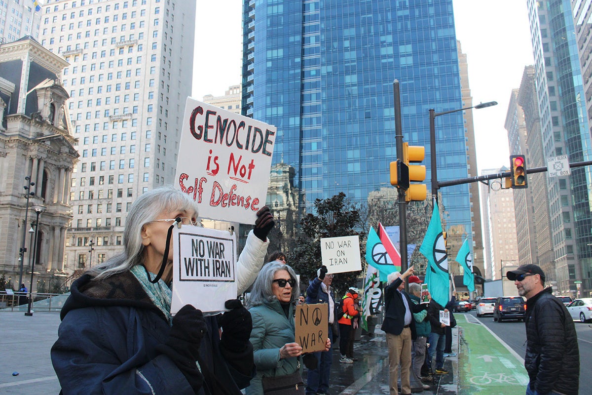Philadelphia protesters condemn U.S. military attacks on Iran as some Iranian Americans in the region express hope