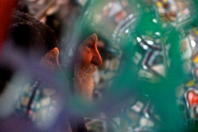 Isaiah Zagar is reflected in the kaleidoscope