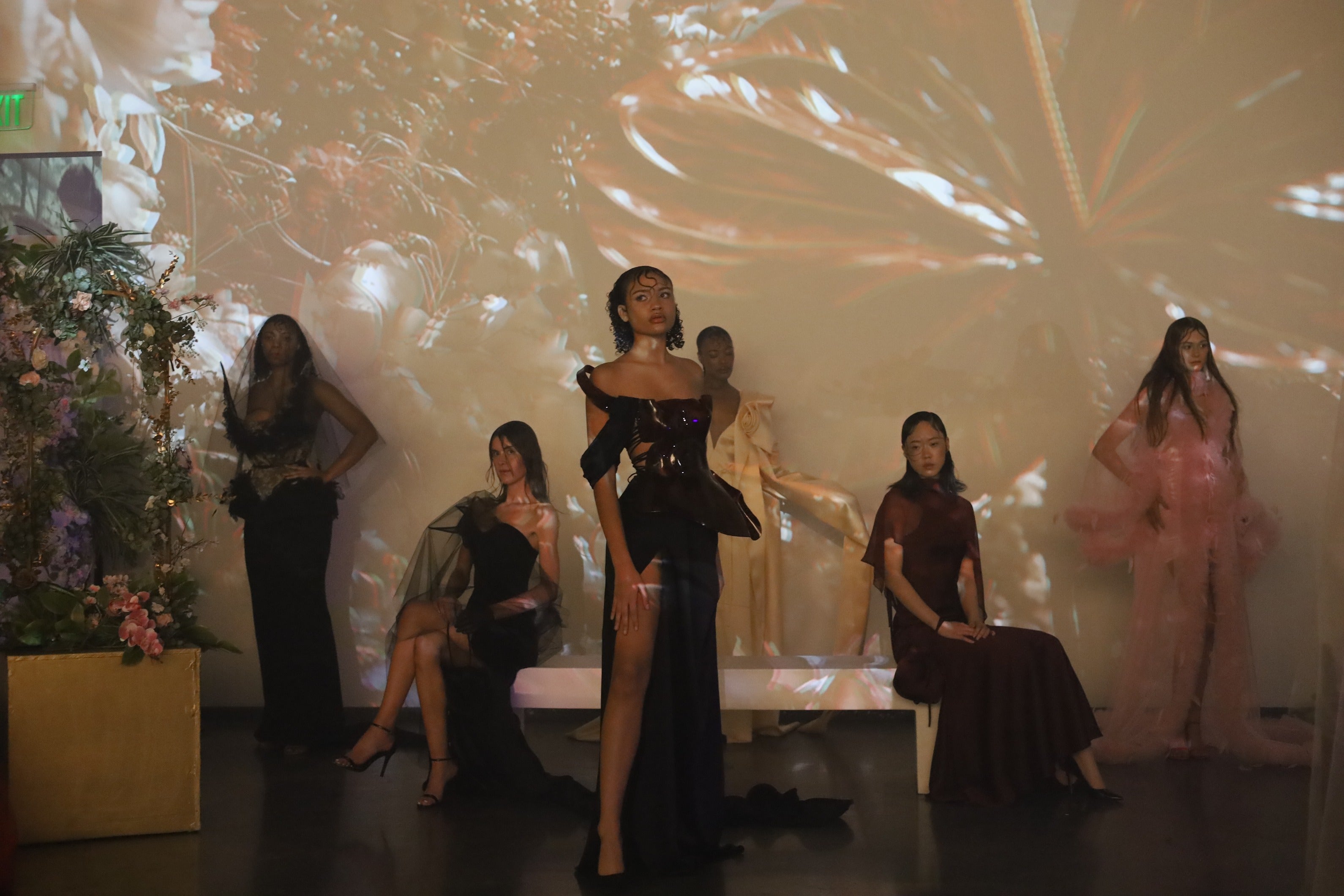 five models wearing designs by Kristina Kharlashkina