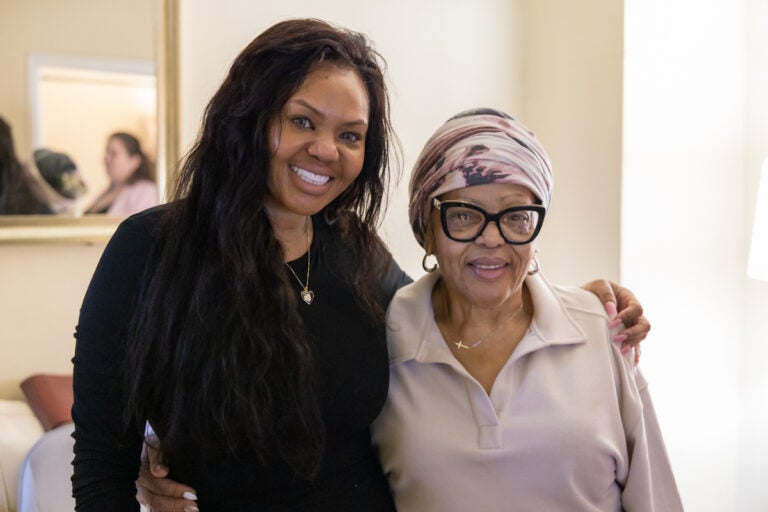 Tamara Baptiste and Jacqueline Percell pose for photo