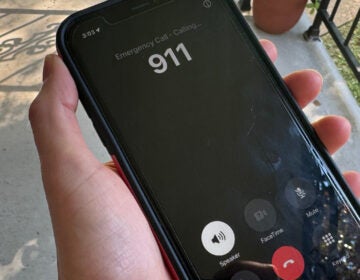 911 on a phone screen
