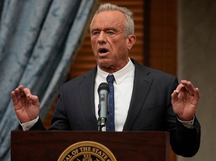 Health and Human Services Secretary Robert F. Kennedy, Jr., speaks during the Take Back Your Health Tour event at the state Capitol, Wednesday, Feb. 4, 2026, in Nashville, Tenn. (AP Photo/George Walker IV)