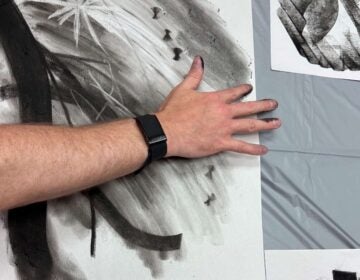 CreatiVeterans-veteran-painting-delaware-mariposa-art-2025-1-file hand-painting with charcoal