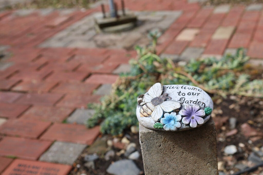 Engraved bricks at Sherely’s Garden