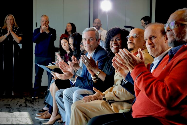 Mayor Cherelle Parker and Cobbs Creek Foundation President Jeffrey Shanahan