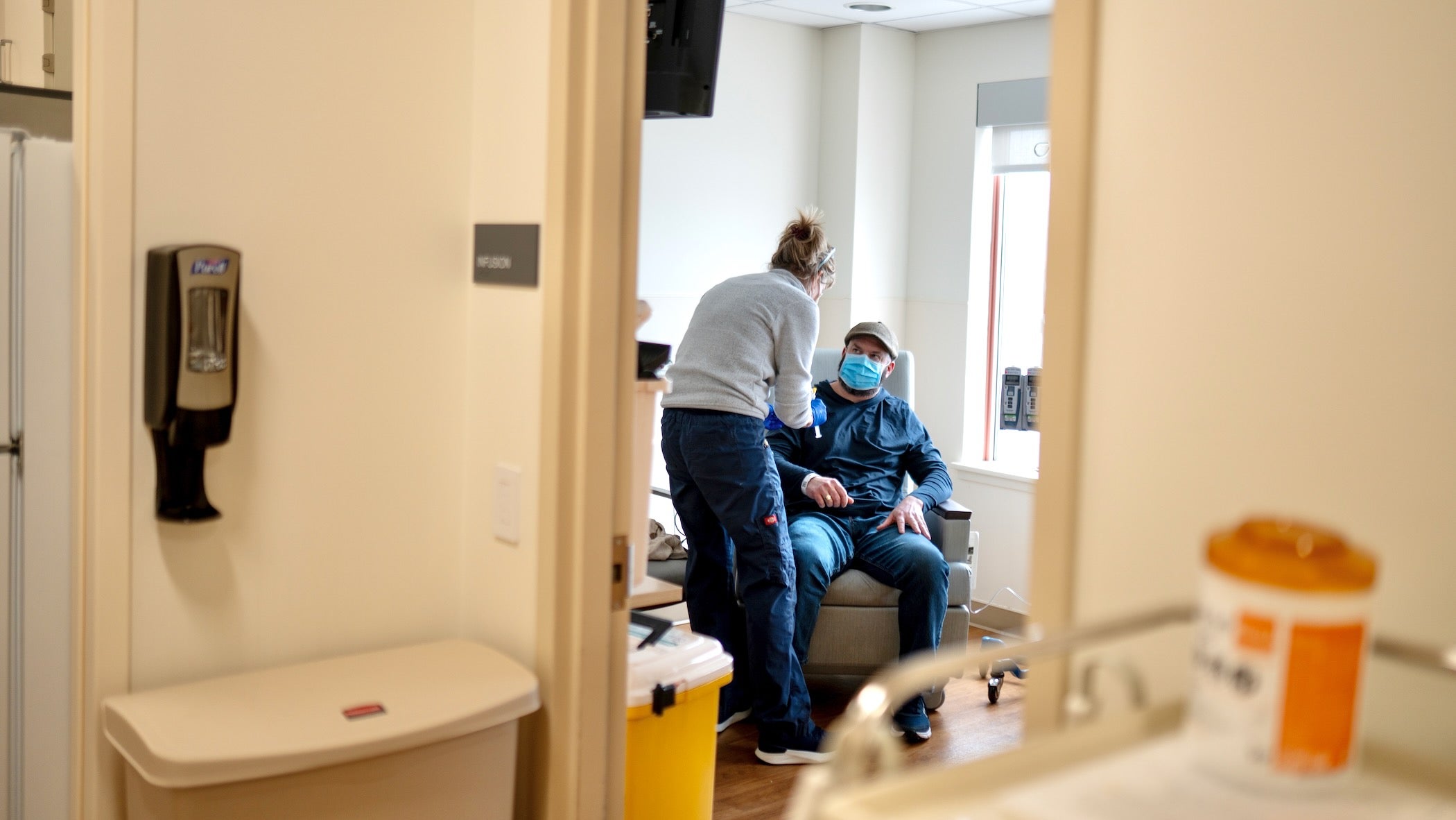 Dennis Massimo, 43, gets immunotherapy treatment