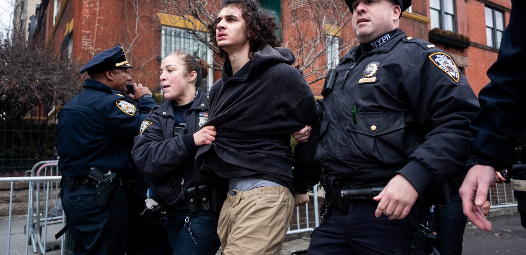 Police detain Emir Balat after he attempted to detonate an improvised explosive device