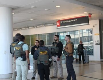 ICE agents at Philadelphia Airport