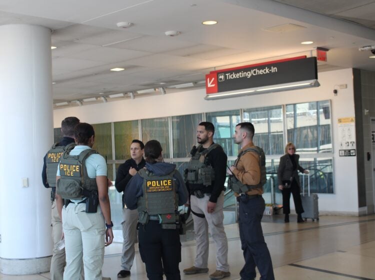 ICE agents at Philadelphia Airport