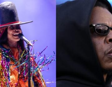 side-by-side photos of Erykah Badu and Jay-Z