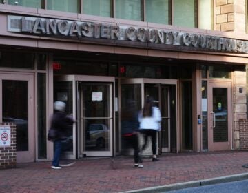 The front entrance of the Lancaster County Courthouse