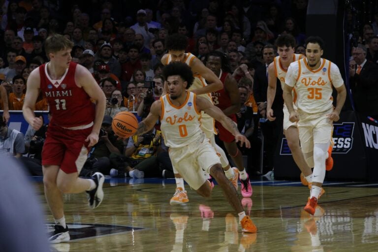 The Tennessee Volunteers playing the Miami Redhawks at Xfinity Mobile Arena