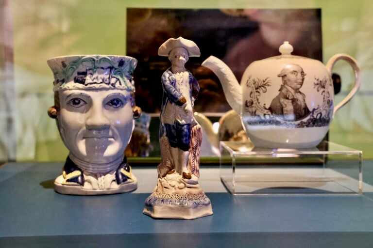 3 pottery pieces of Admiral George Rodney