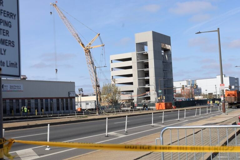 A new 1,000-car parking garage was being built in Grays Ferry