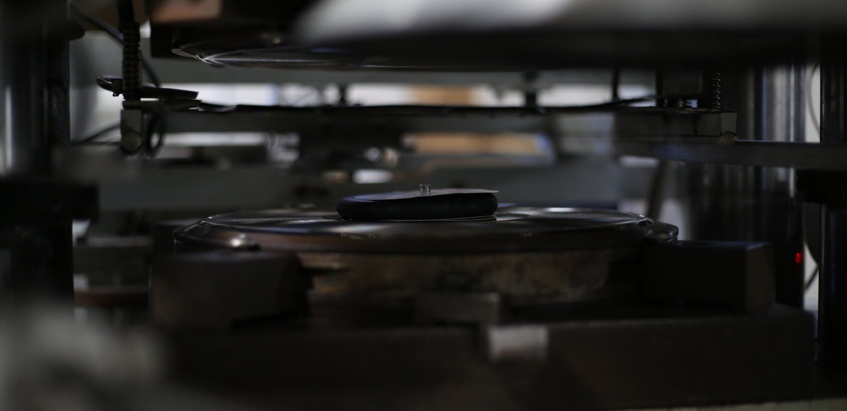 a record being pressed