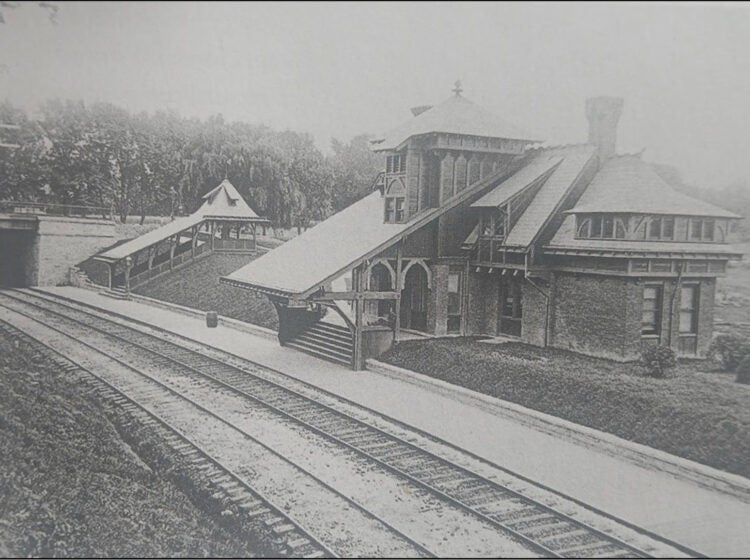 Mount Airy Station in 1883