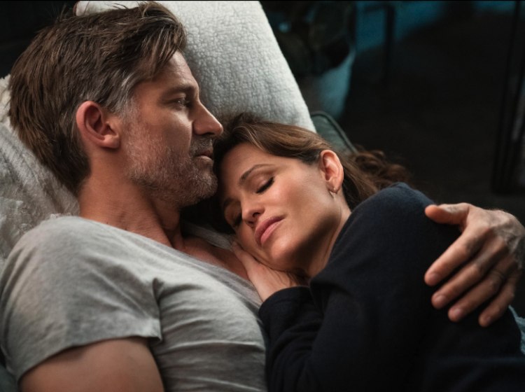 Jennifer Garner and Nikolaj Coster-Waldau in The Last Thing He Told Me.