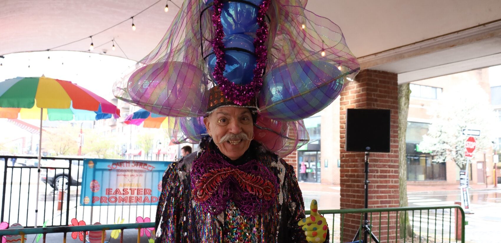 Grand Marshal Henri David smiles