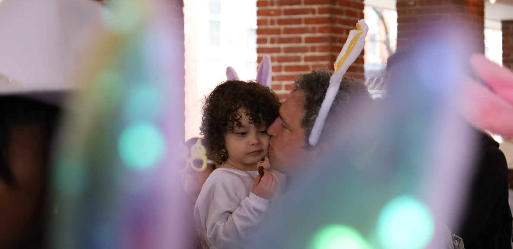 a child at the Easter event