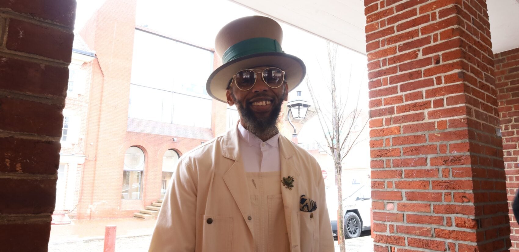 Jamel Workman smiles