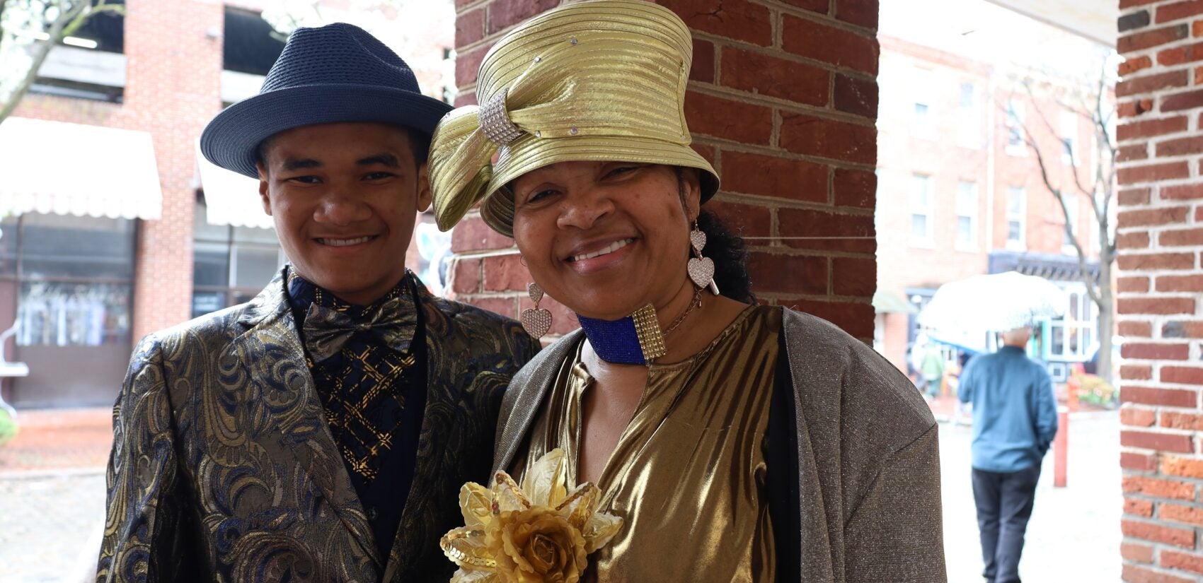 Jeremiah Carballo-Young and Cynthia Young-Nelson smile