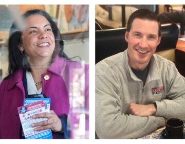 Election 2026 New Jersey Democrat Analilia Mejia on March 24, 2026, in Morristown, N.J., left, and Republican Joe Hathaway